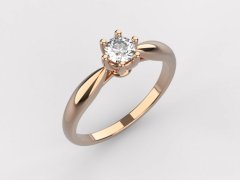 Zlatý zásnubní prsten 362