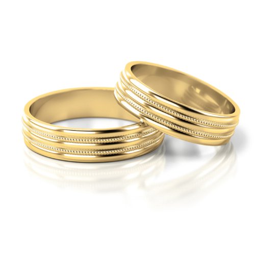 Zlaté snubní prsteny 2191 - Barva zlata: Žluté