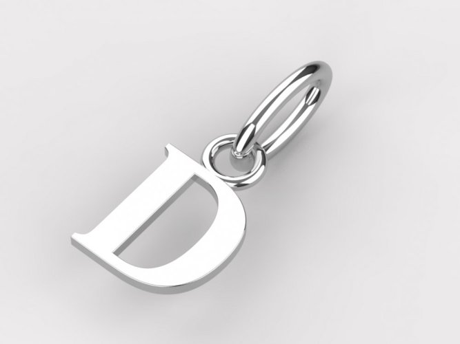 Zlatý přívěsek písmeno D