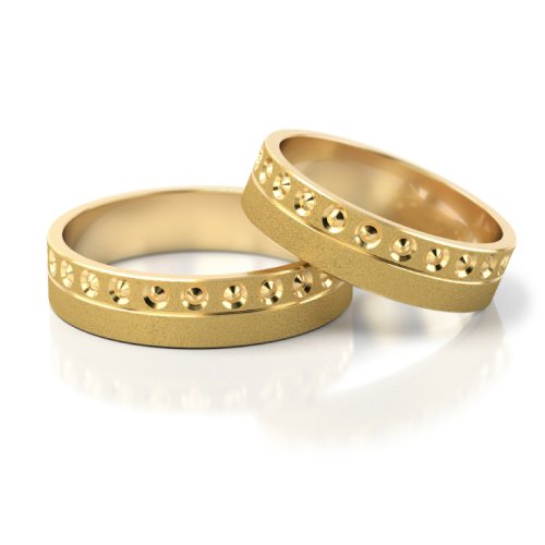 Zlaté snubní prsteny 1126 - Barva zlata: Žluté