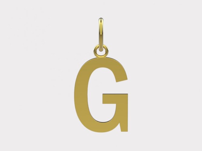 Zlatý přívěsek písmeno G