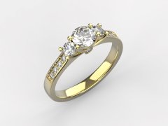 Zlatý zásnubní prsten 312