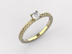 Zlatý zásnubní prsten 281