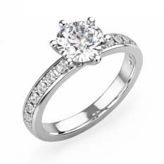 Zlatý zásnubní prsten 383