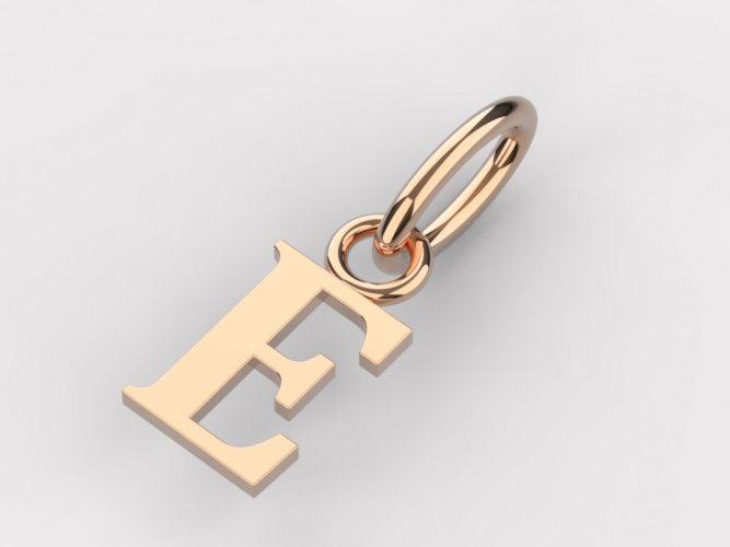 Zlatý přívěsek písmeno E