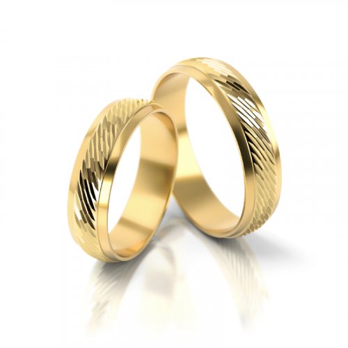 Zlaté snubní prsteny 2063 - Barva zlata: Žluté / Bílé