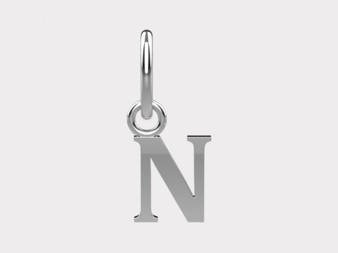 Zlatý přívěsek písmeno N
