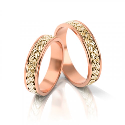 Zlaté snubní prsteny 3008 - Barva zlata: Růžové / Žluté