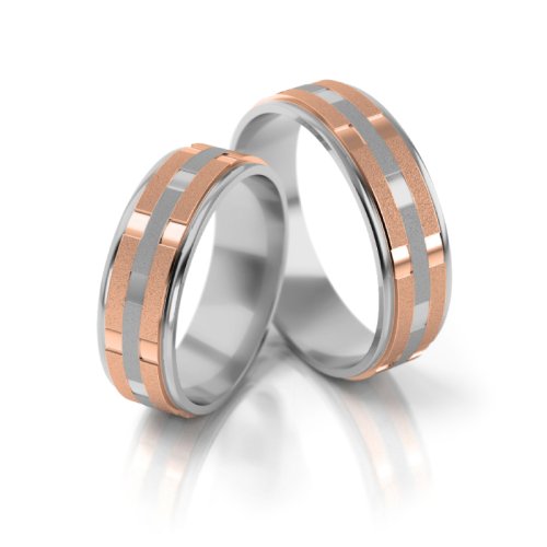 Zlaté snubní prsteny 3090 - Barva zlata: Žluté / Růžové