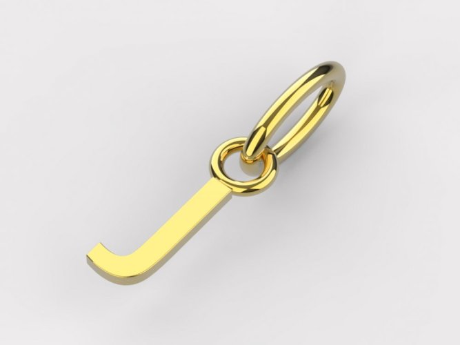 Zlatý přívěsek písmeno J