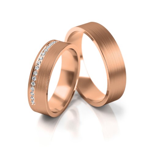 Zlaté snubní prsteny 3215 - Barva zlata: Žluté, Typ kamene: Briliant