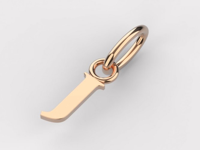 Zlatý přívěsek písmeno J