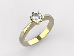 Zlatý zásnubní prsten 177