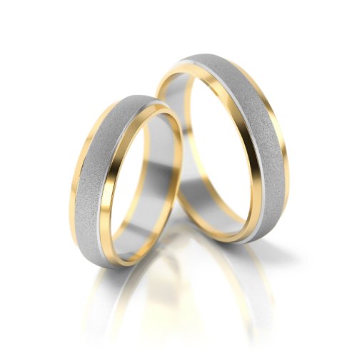Zlaté snubní prsteny 2053 - Barva zlata: Bílé / Růžové
