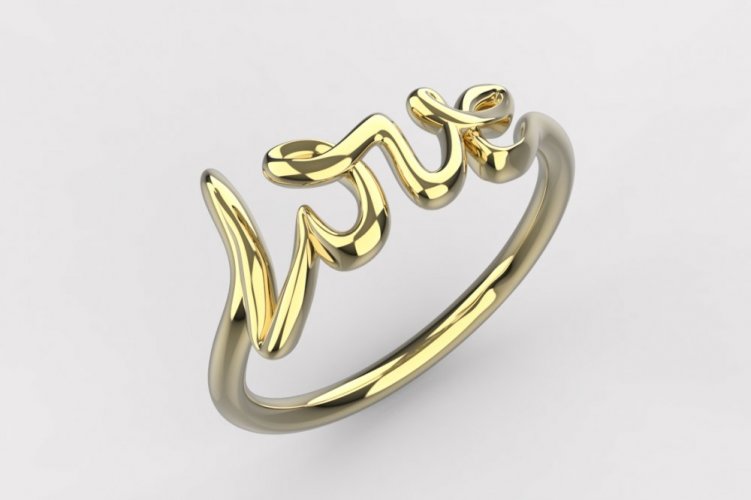 Dámský zlatý prsten Love 756 - Barva zlata: Růžové