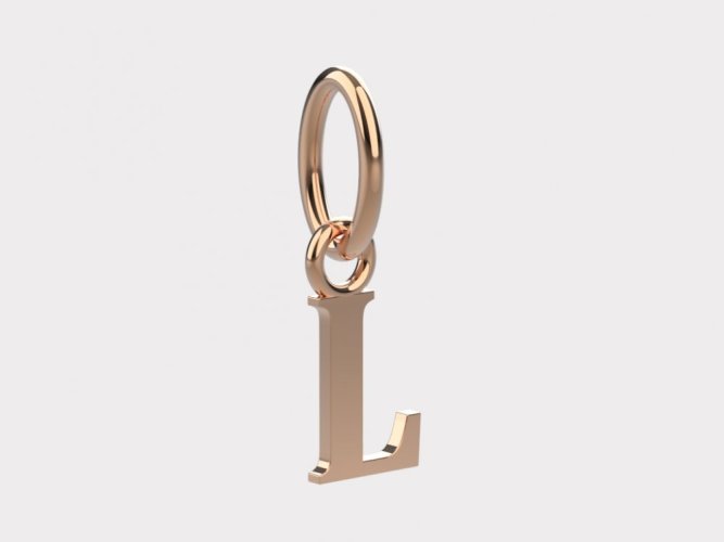 Zlatý přívěsek písmeno L