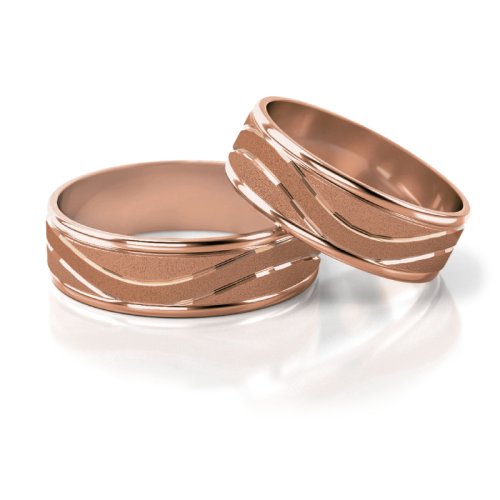 Zlaté snubní prsteny 2176 - Barva zlata: Žluté / Bílé