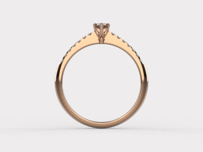 Zlatý zásnubní prsten 029