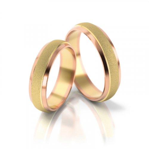 Zlaté snubní prsteny 2053 - Barva zlata: Bílé / Růžové