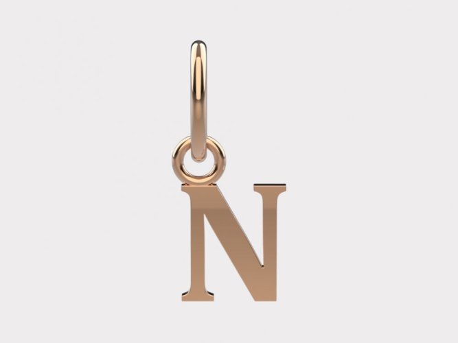 Zlatý přívěsek písmeno N