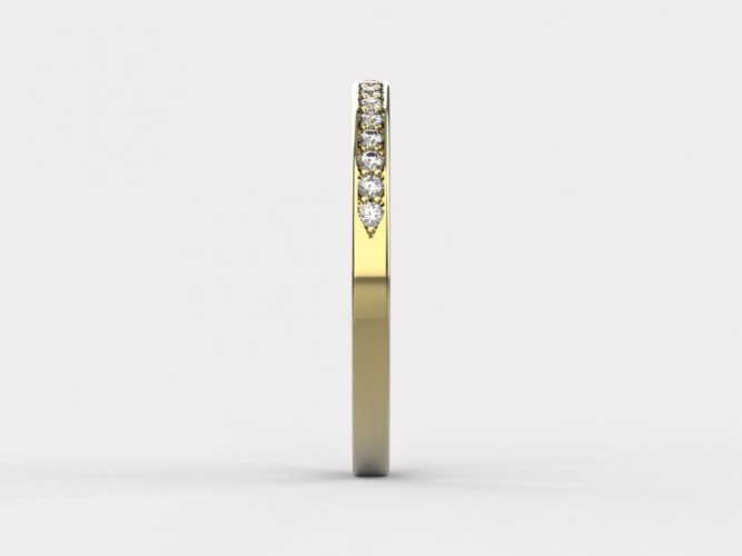 Dámský zlatý prsten 013 - Barva zlata: Růžové, Typ kamene: Briliant