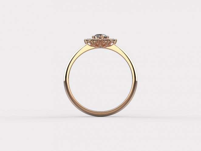 Dámský zlatý prsten 1000 - Barva zlata: Bílé, Typ kamene: Zirkon