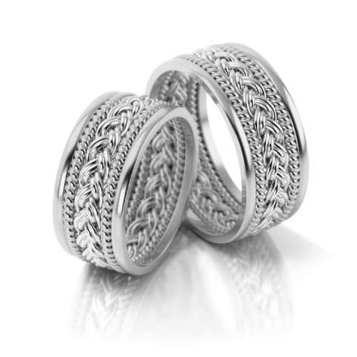 Zlaté snubní prsteny 3007 - Barva zlata: Bílé / Růžové