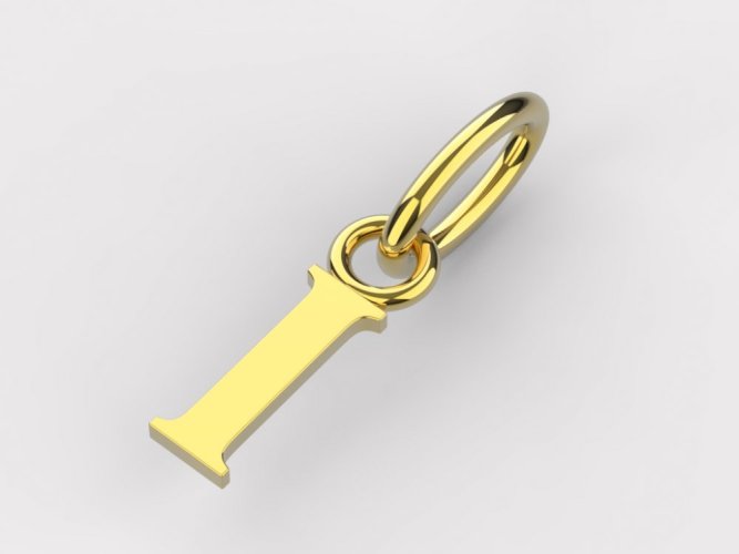 Zlatý přívěsek písmeno I