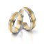 Zlaté snubní prsteny 2135 - Barva zlata: Bílé / Žluté