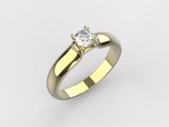 Zlatý zásnubní prsten 377