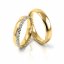 Zlaté snubní prsteny 3289 - Barva zlata: Bílé, Typ kamene: Zirkon