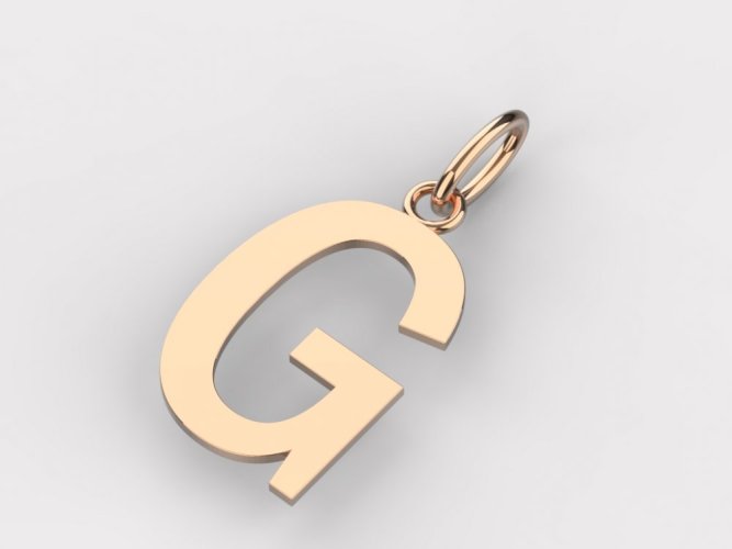 Zlatý přívěsek písmeno G