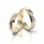 Zlaté snubní prsteny 2063 - Barva zlata: Žluté / Bílé