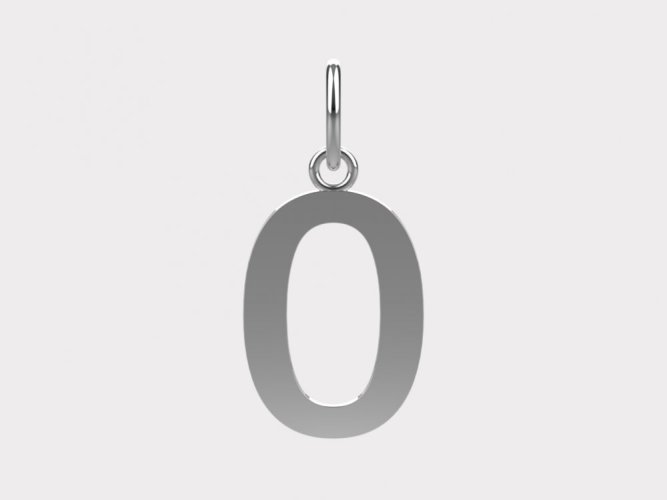 Zlatý přívěsek písmeno O