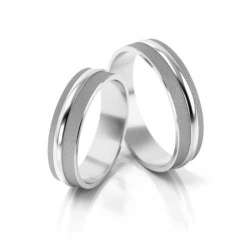 Zlaté snubní prsteny 2048 - Barva zlata: Růžové / Bílé