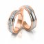 Zlaté snubní prsteny 3083 - Barva zlata: Bílé, Typ kamene: Zirkon