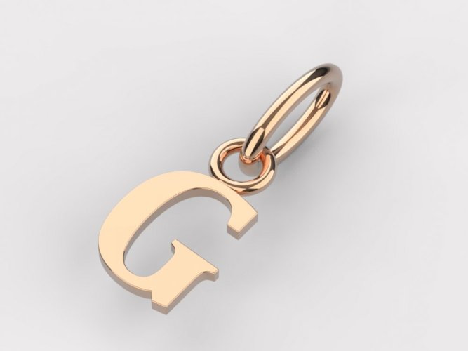 Zlatý přívěsek písmeno G