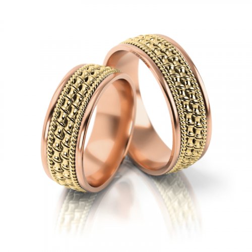 Zlaté snubní prsteny 3145 - Barva zlata: Žluté