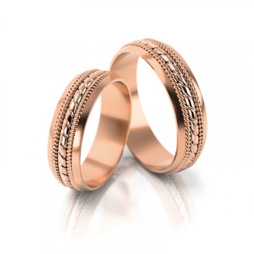 Zlaté snubní prsteny 3069 - Barva zlata: Bílé / Růžové