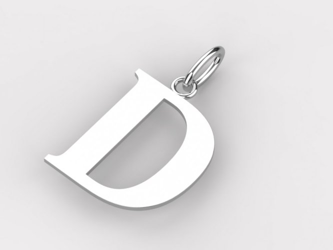 Zlatý přívěsek písmeno D