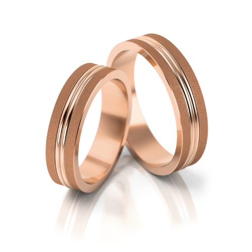 Zlaté snubní prsteny 3148 - Barva zlata: Růžové / Žluté