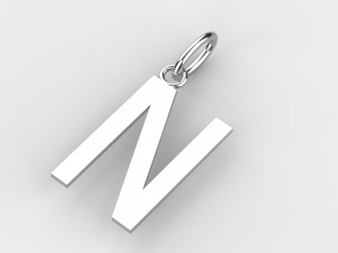 Zlatý přívěsek písmeno N