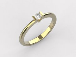 Zlatý zásnubní prsten 115