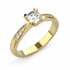 Zlatý zásnubní prsten 211