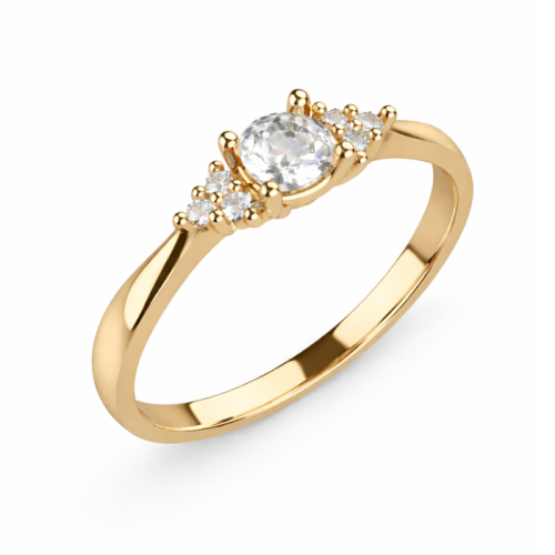 Zlatý zásnubní prsten 367