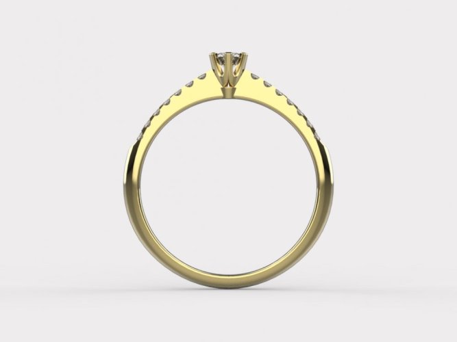 Zlatý zásnubní prsten 029