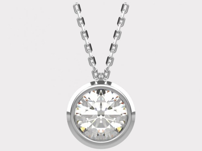 Dámský zlatý náhrdelník 012 - Barva zlata: Bílé, Typ kamene: Zirkon