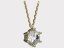 Dámský zlatý náhrdelník 018 - Barva zlata: Bílé, Typ kamene: Moissanit