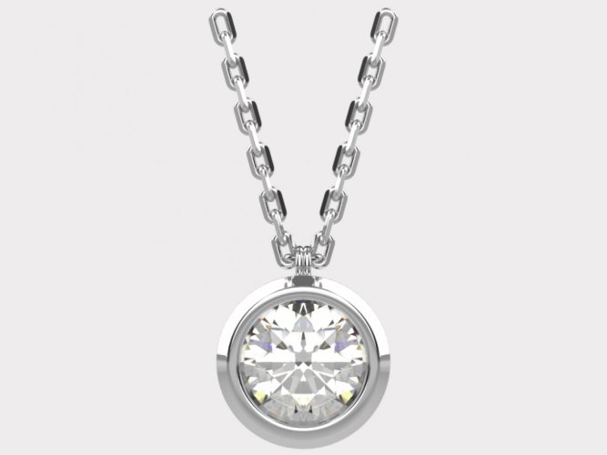 Dámský zlatý náhrdelník 012 - Barva zlata: Bílé, Typ kamene: Zirkon