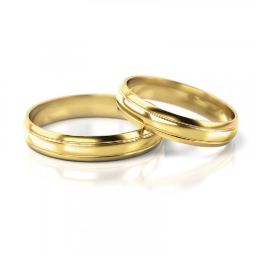Zlaté snubní prsteny 2239 - Barva zlata: Bílé / Žluté